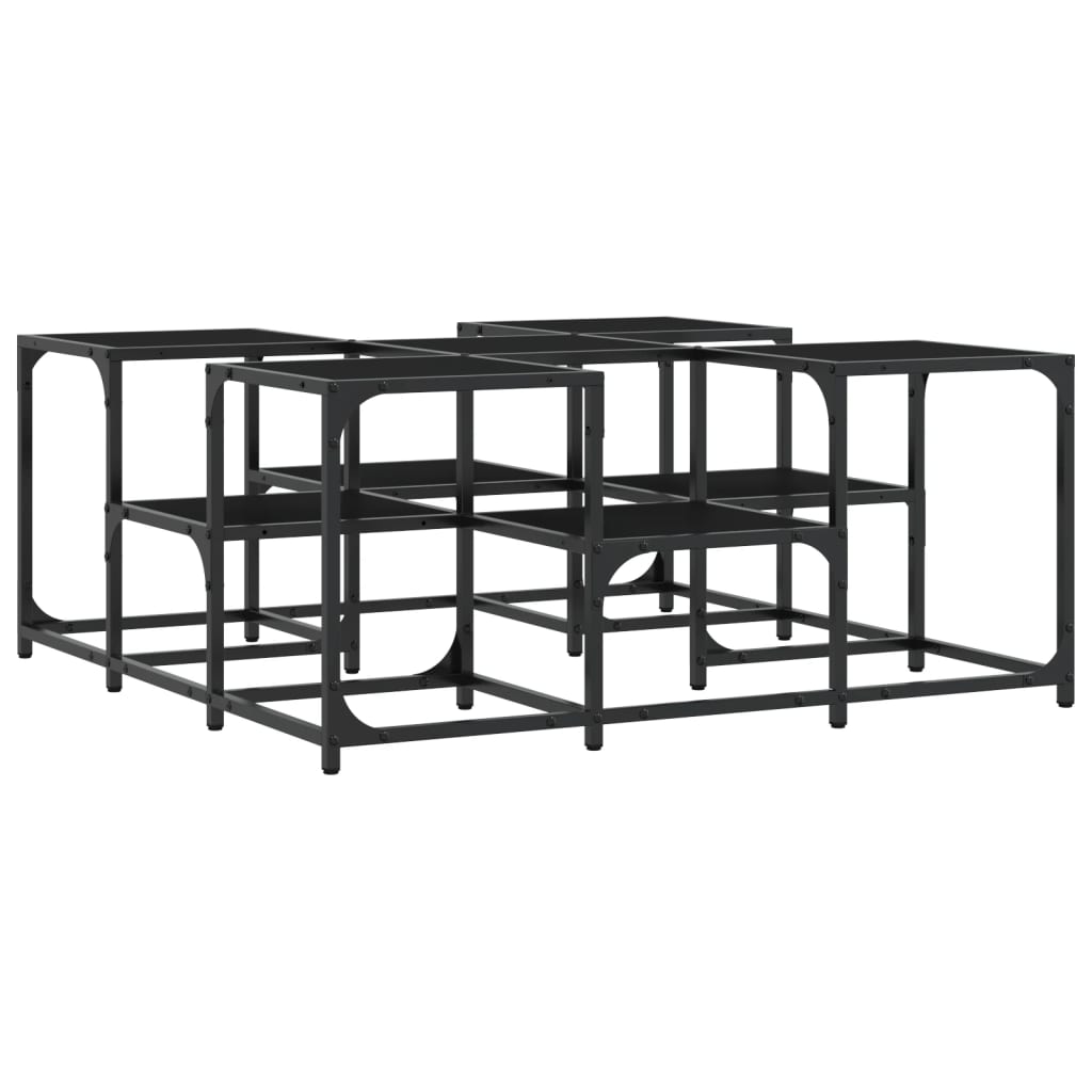 Table basse noir 91x91x40 cm bois d’ingénierie - Tables basses