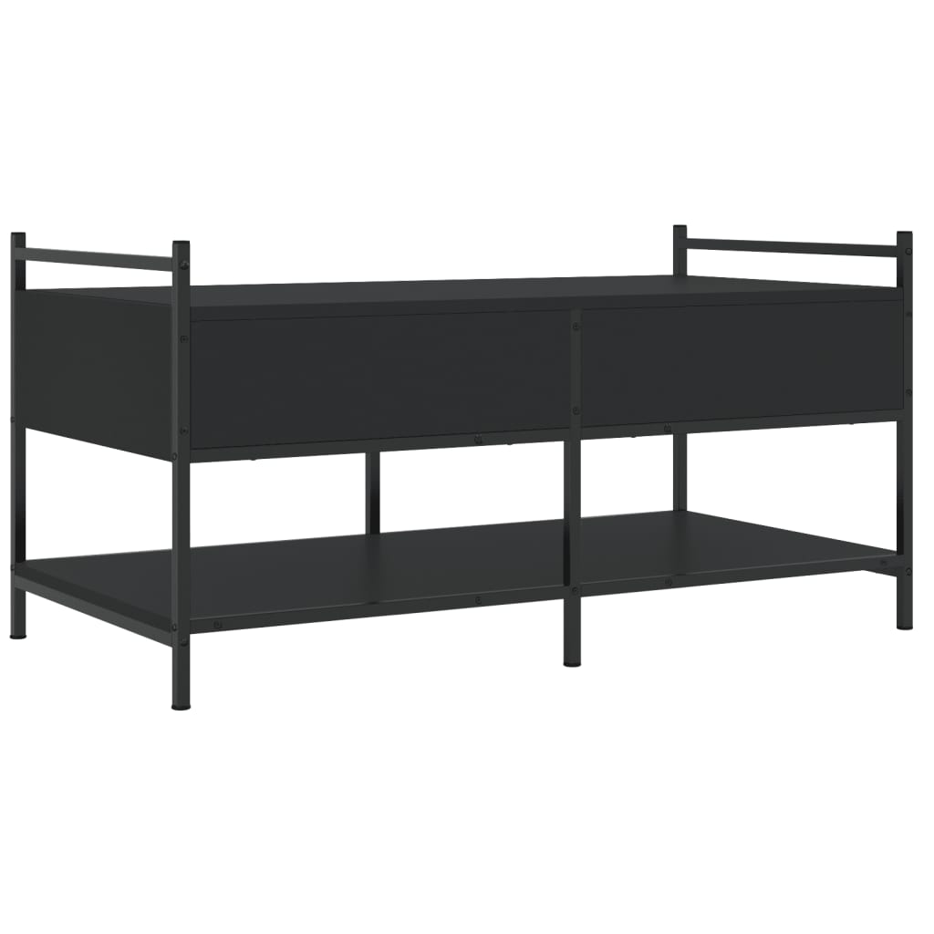 Table basse noir 99x50x50 cm bois d’ingénierie - Tables basses