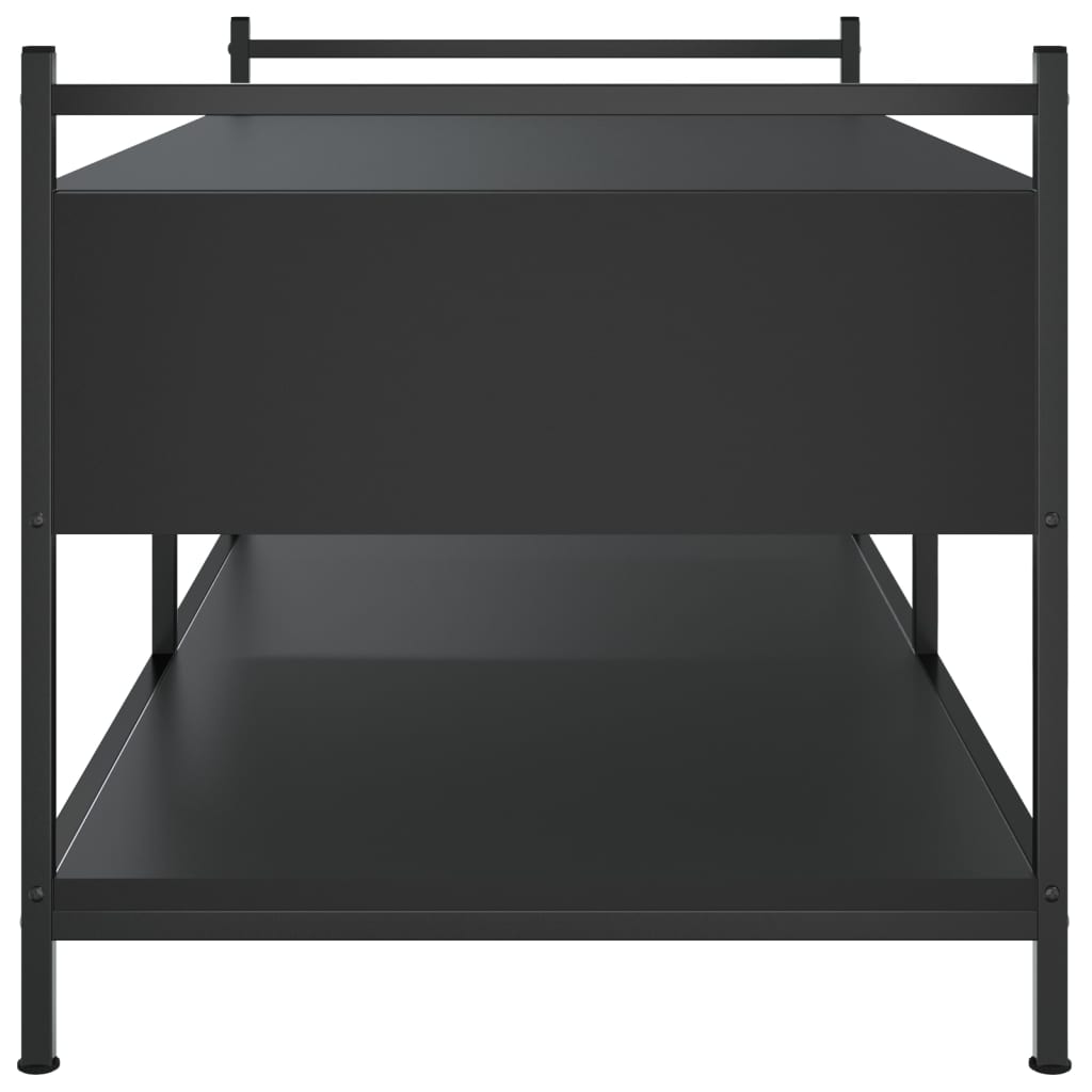 Table basse noir 99x50x50 cm bois d’ingénierie - Tables basses