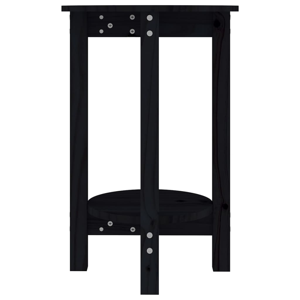 Table basse Noir Ø 40x60 cm Bois massif de pin - Tables basses