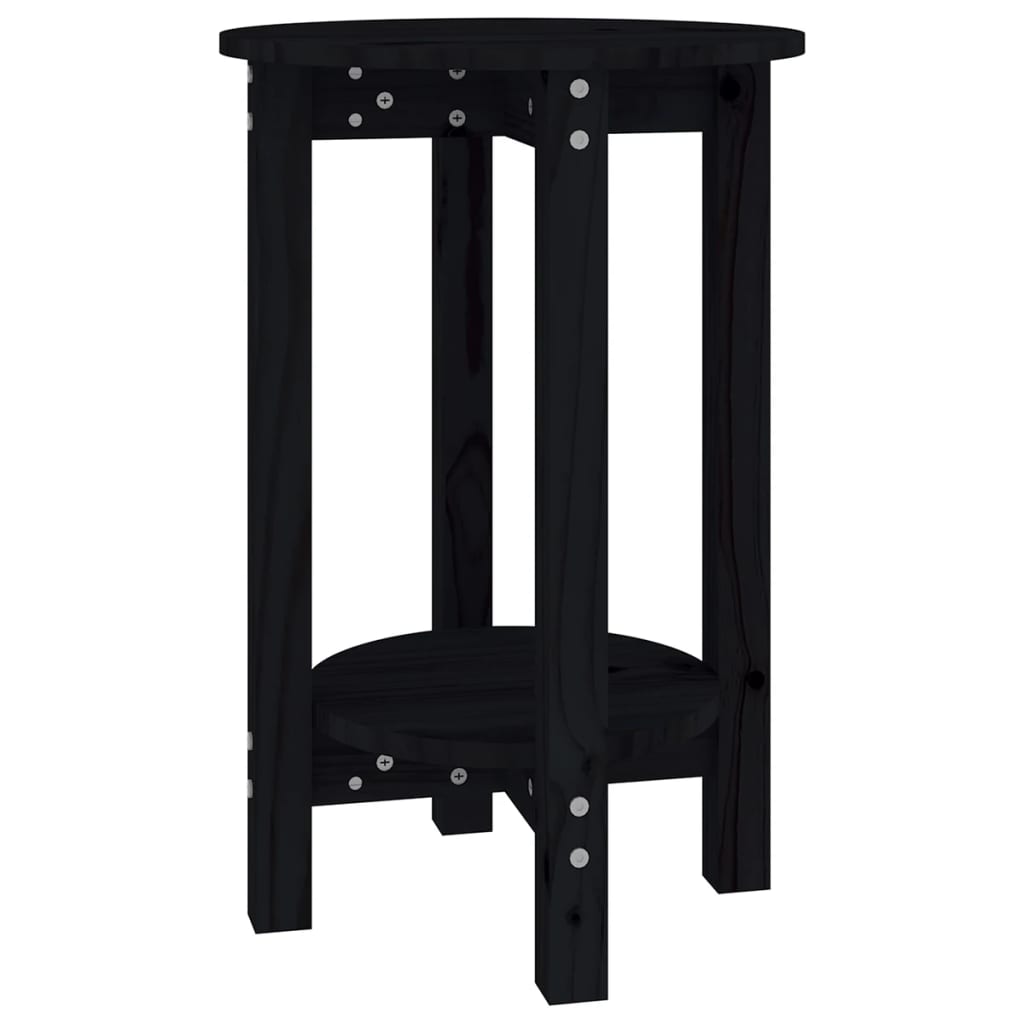 Table basse Noir Ø 40x60 cm Bois massif de pin - Tables basses