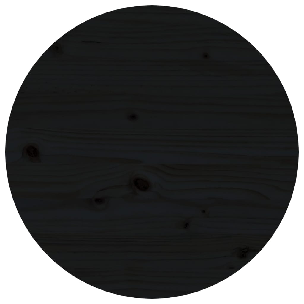 Table basse Noir Ø 45x40 cm Bois massif de pin - Tables basses