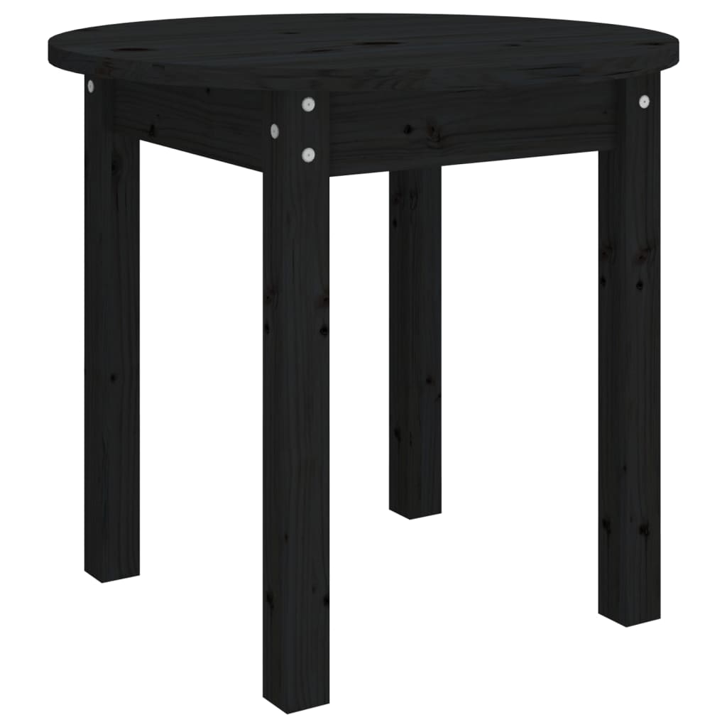Table basse Noir Ø 45x40 cm Bois massif de pin - Tables basses