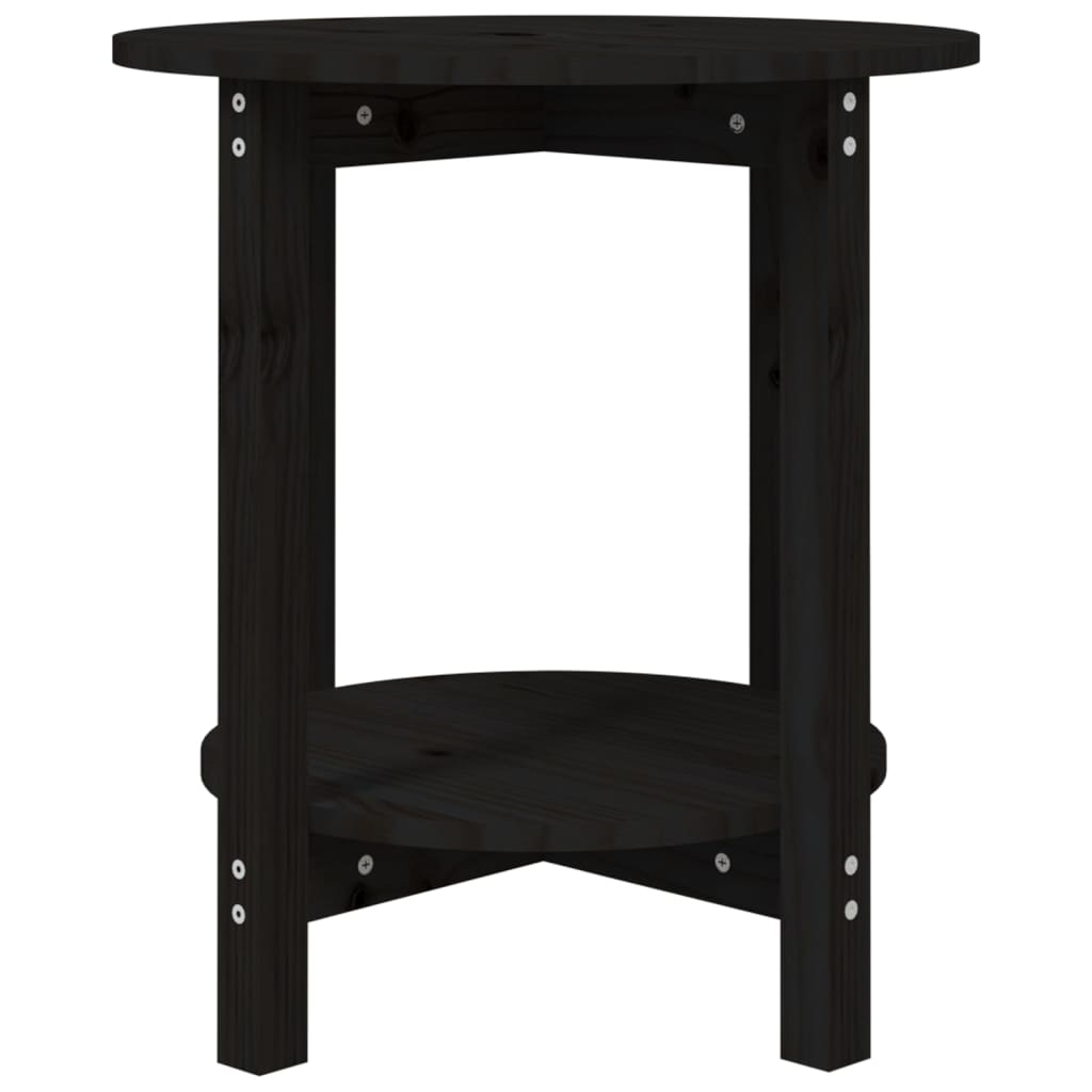 Table basse Noir Ø 55x60 cm Bois massif de pin - Tables basses