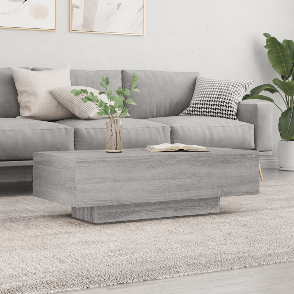 Table basse sonoma gris 100x49,5x31 cm bois d’ingénierie - Tables basses