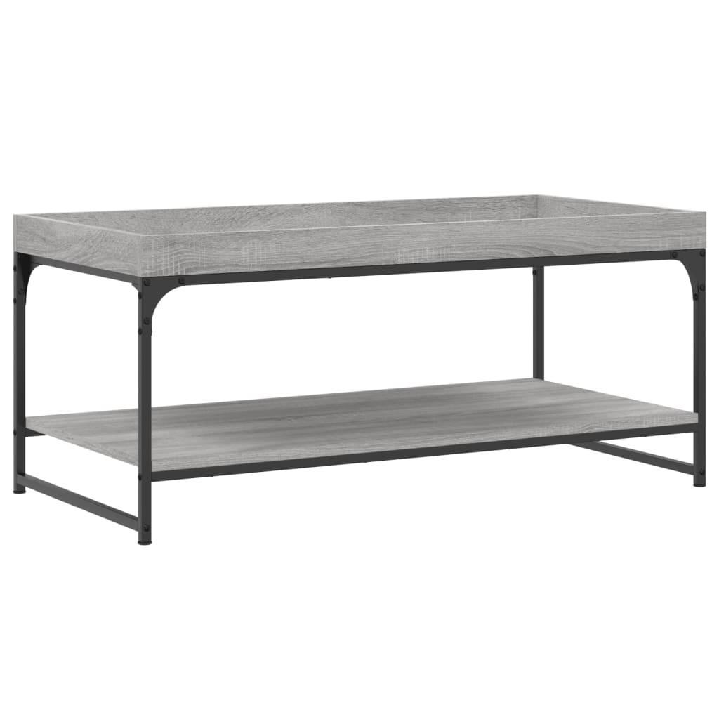 Table basse sonoma gris 100x49x45 cm bois d’ingénierie - Tables basses
