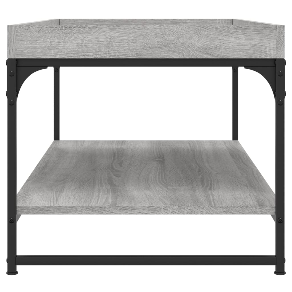 Table basse sonoma gris 100x49x45 cm bois d’ingénierie - Tables basses