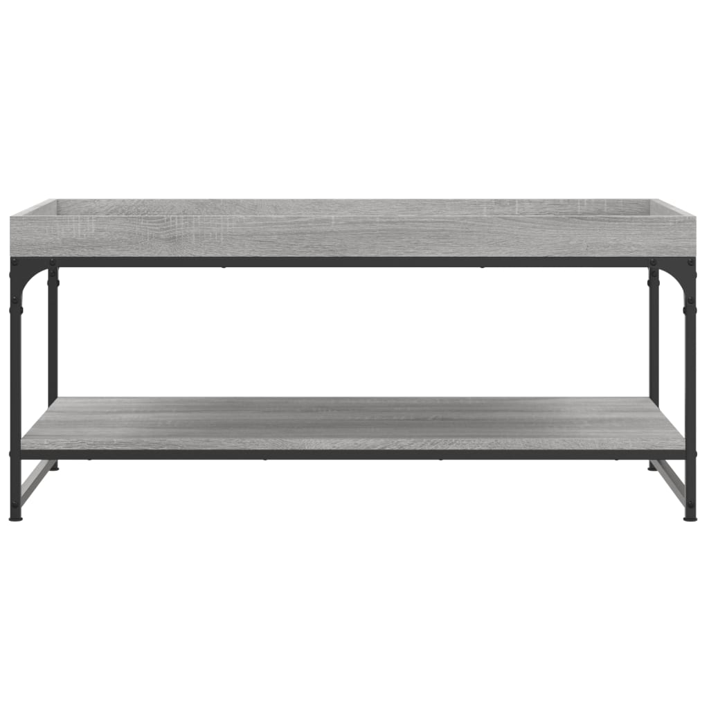 Table basse sonoma gris 100x49x45 cm bois d’ingénierie - Tables basses
