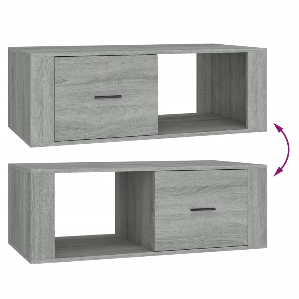 Table basse Sonoma gris 100x50,5x35 cm Bois d’ingénierie - Tables basses