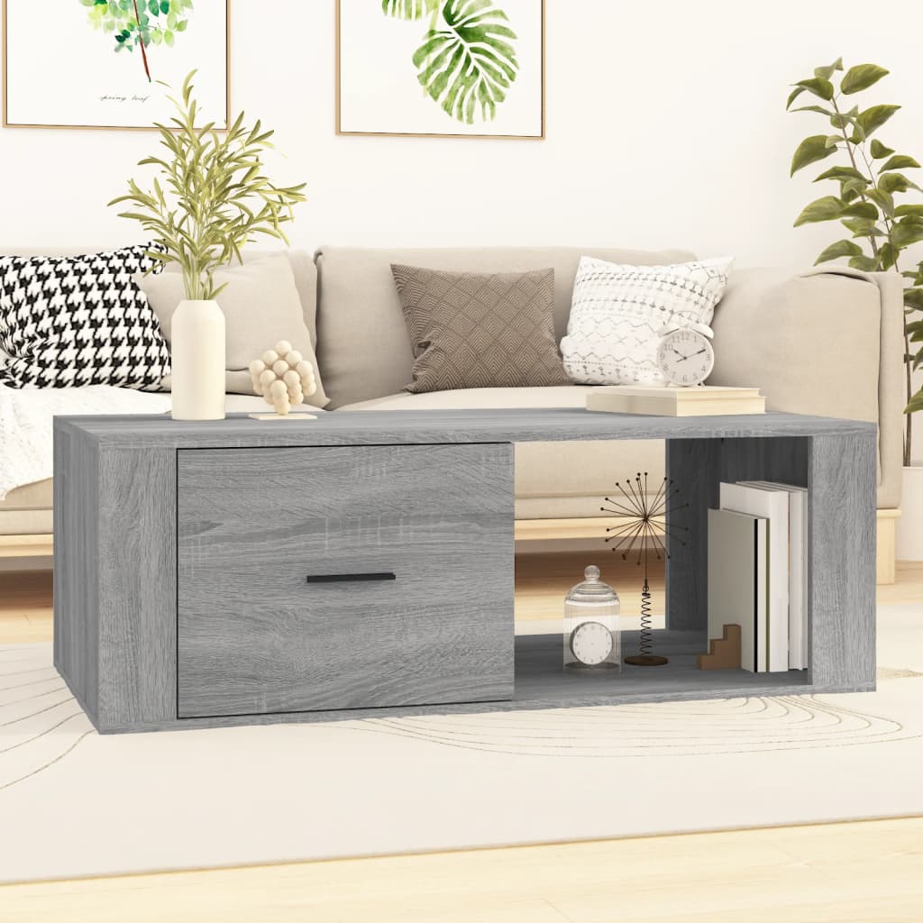 Table basse Sonoma gris 100x50,5x35 cm Bois d’ingénierie - Tables basses
