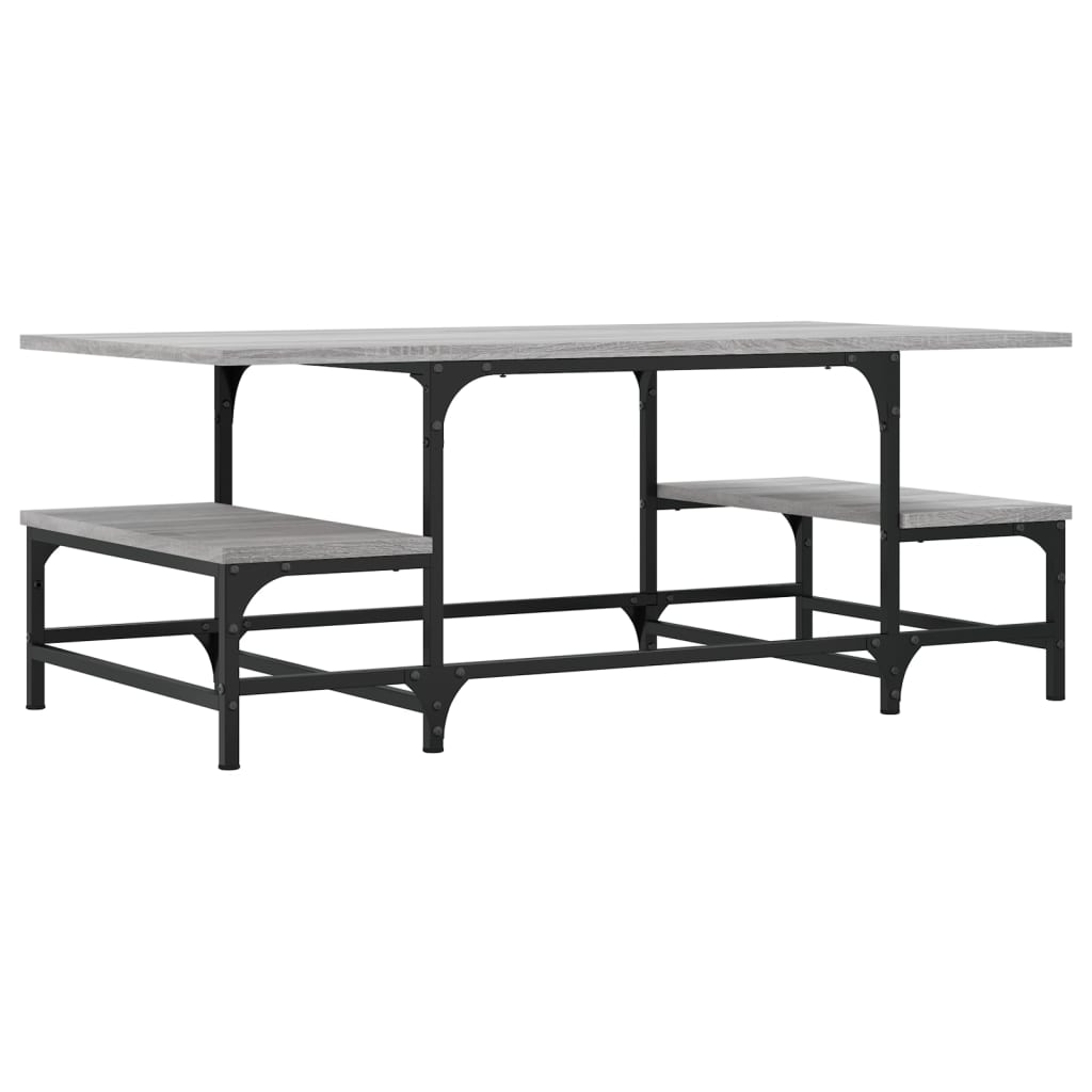 Table basse sonoma gris 100x50,5x40 cm bois d’ingénierie - Tables basses