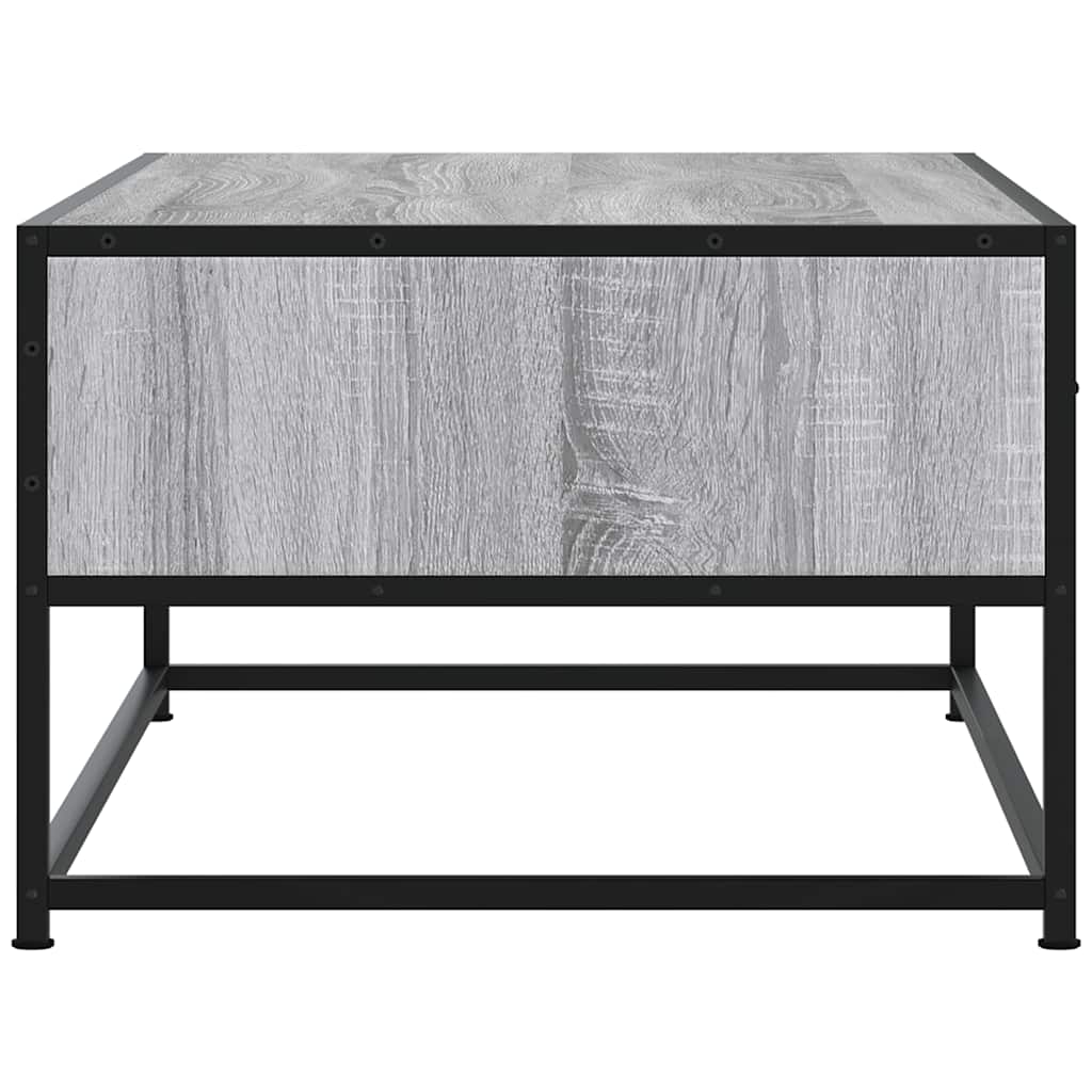 Table basse sonoma gris 100x50x35 cm bois d’ingénierie et métal - Tables basses