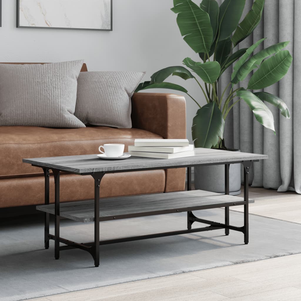 Table basse Sonoma gris 100x50x40 cm Bois d’ingénierie - Tables basses