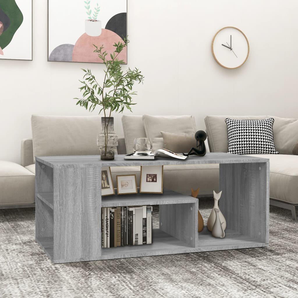 Table basse Sonoma gris 100x50x40 cm Bois d’ingénierie - Tables basses