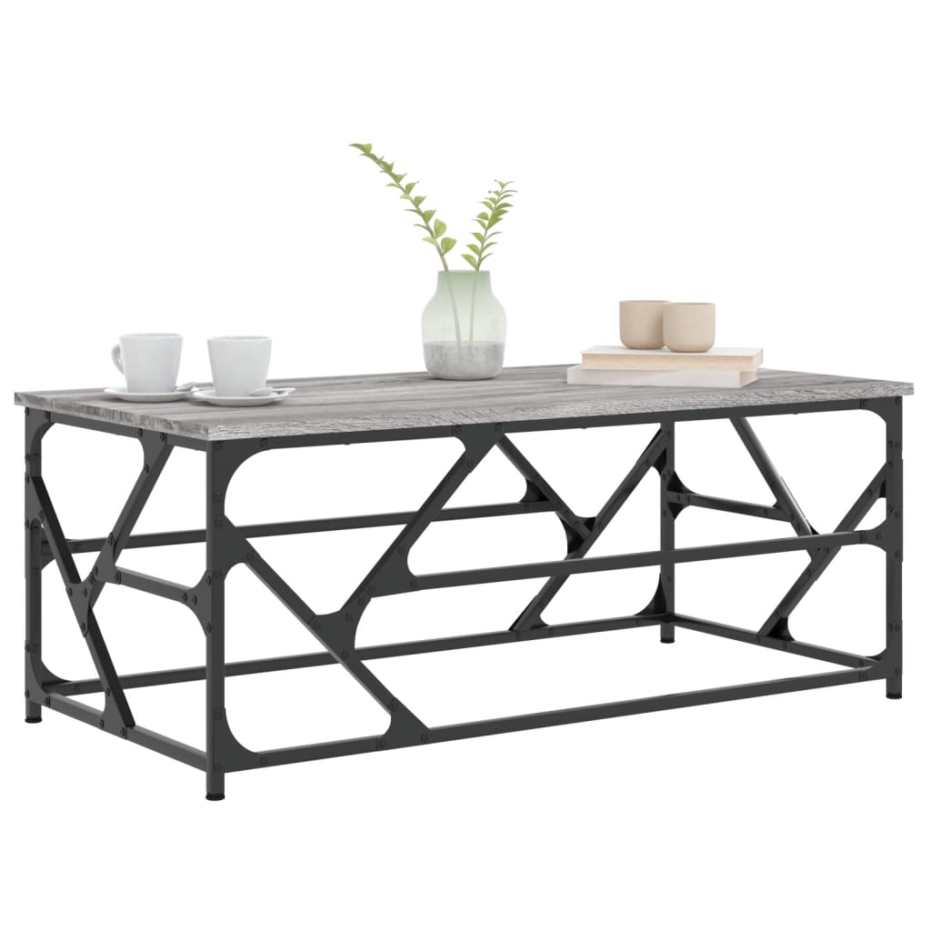 Table basse Sonoma gris 100x50x40 cm Bois d’ingénierie - Tables basses