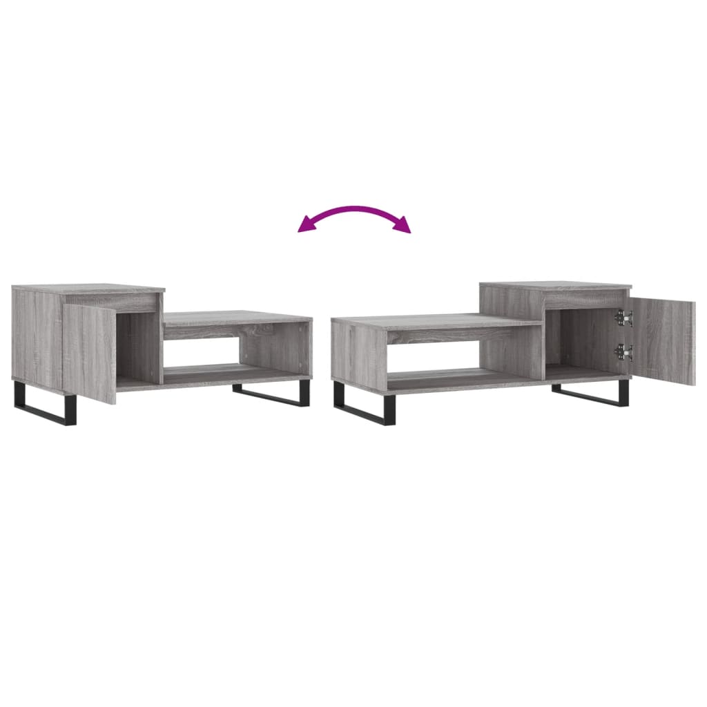 Table basse Sonoma gris 100x50x45 cm Bois d’ingénierie - Tables basses
