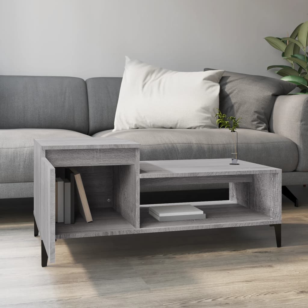 Table basse Sonoma gris 100x50x45 cm Bois d’ingénierie - Tables basses