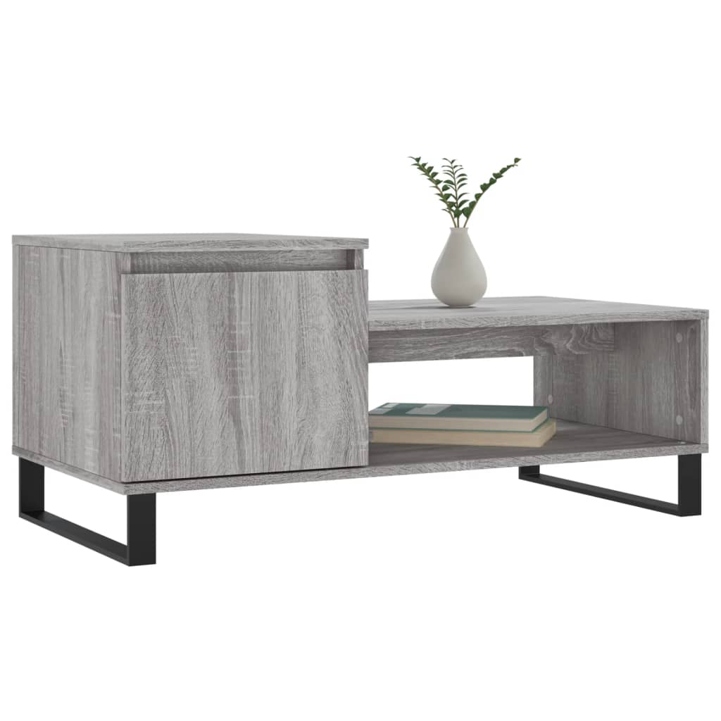 Table basse Sonoma gris 100x50x45 cm Bois d’ingénierie - Tables basses