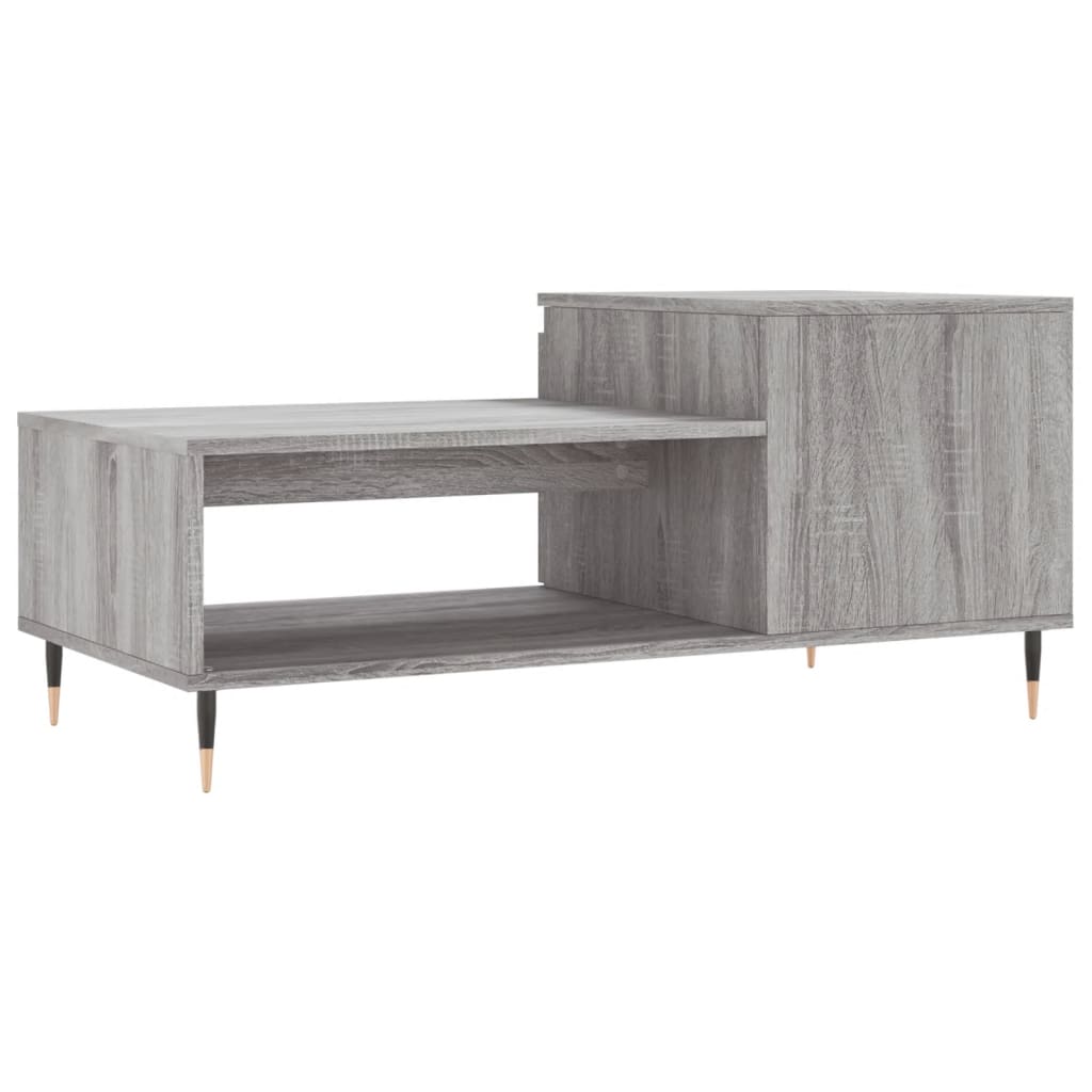 Table basse Sonoma gris 100x50x45 cm Bois d’ingénierie - Tables basses