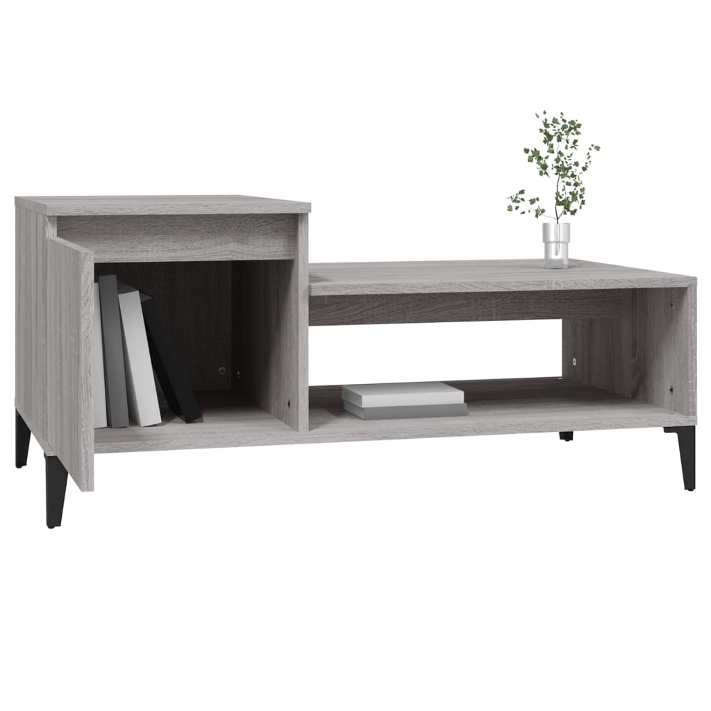 Table basse Sonoma gris 100x50x45 cm Bois d’ingénierie - Tables basses