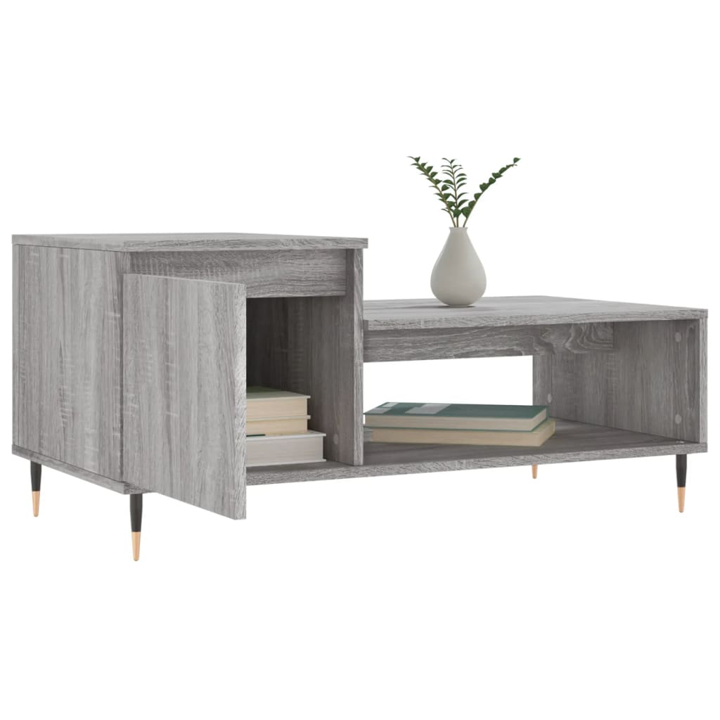 Table basse Sonoma gris 100x50x45 cm Bois d’ingénierie - Tables basses
