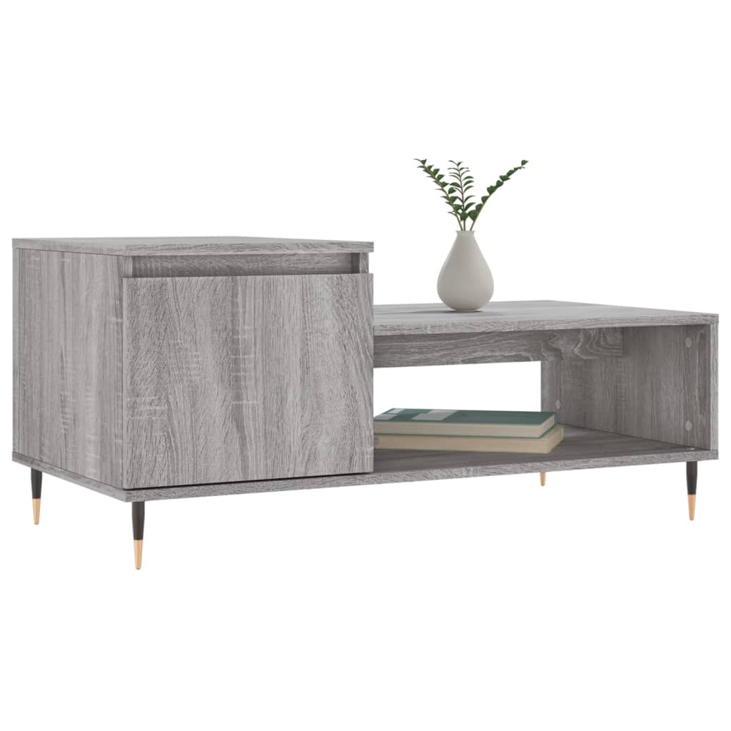Table basse Sonoma gris 100x50x45 cm Bois d’ingénierie - Tables basses