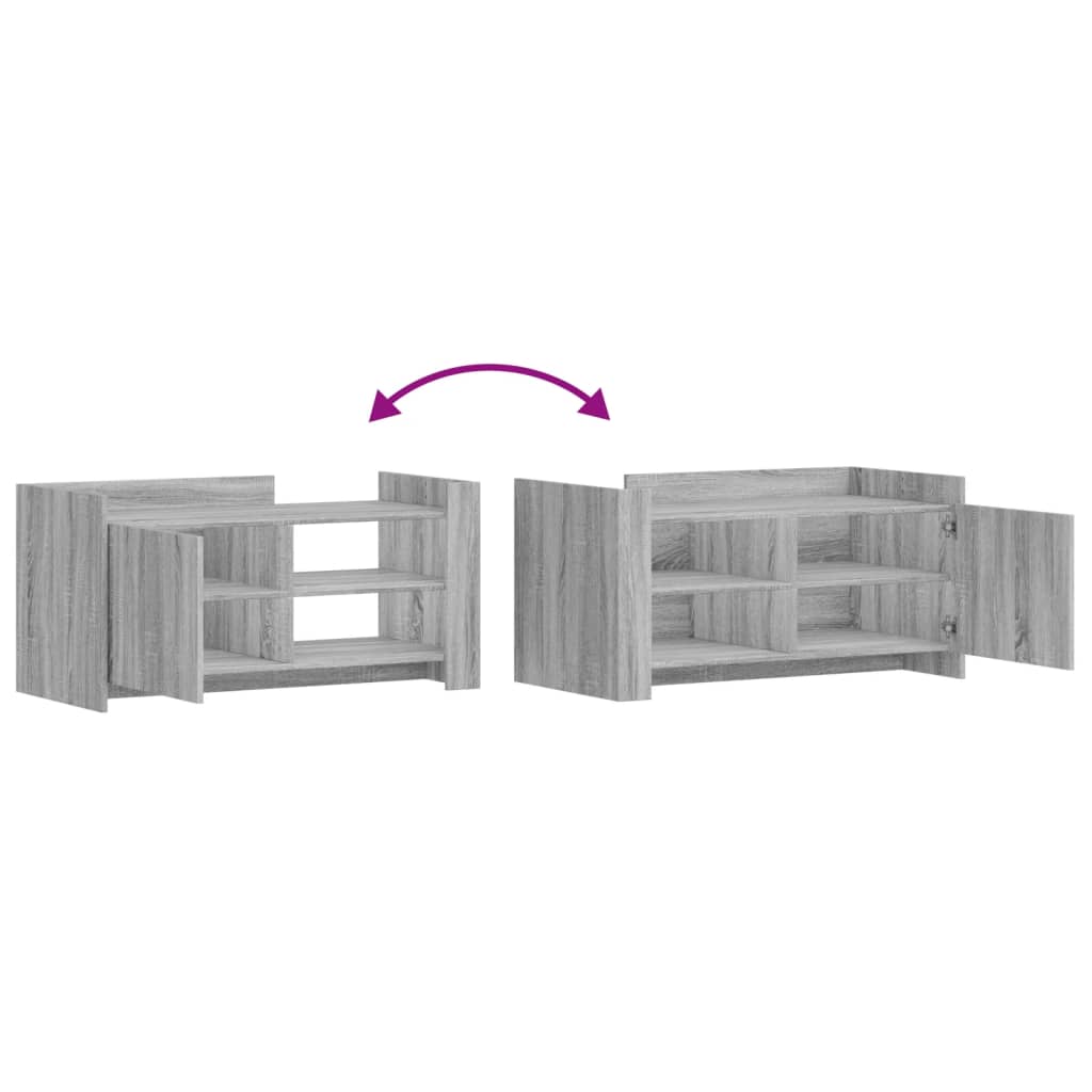 Table basse sonoma gris 100x50x50 cm bois d’ingénierie - Tables basses