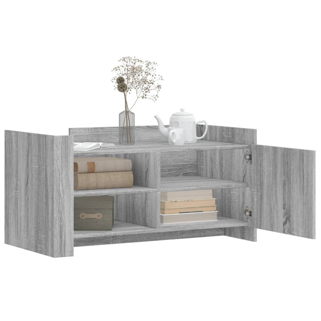 Table basse sonoma gris 100x50x50 cm bois d’ingénierie - Tables basses
