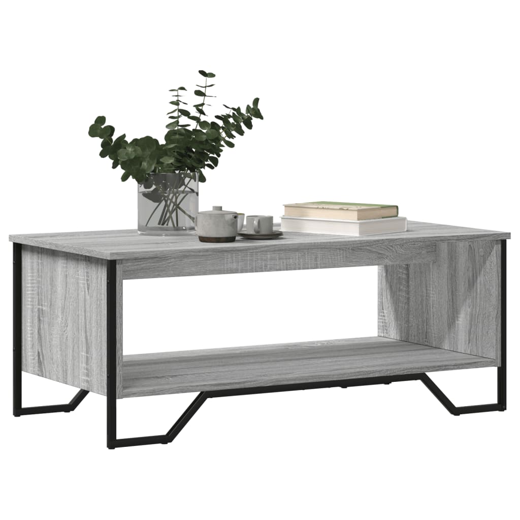 Table basse sonoma gris 100x51x40 cm bois d’ingénierie - Tables basses