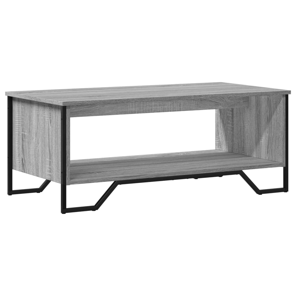 Table basse sonoma gris 100x51x40 cm bois d’ingénierie - Tables basses