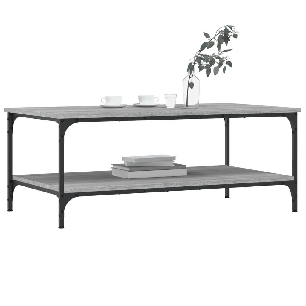 Table basse sonoma gris 100x55x40 cm bois d’ingénierie - Tables basses