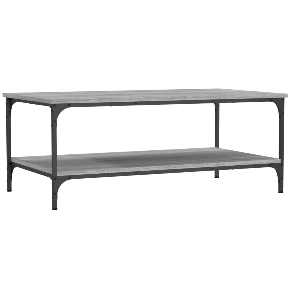 Table basse sonoma gris 100x55x40 cm bois d’ingénierie - Tables basses