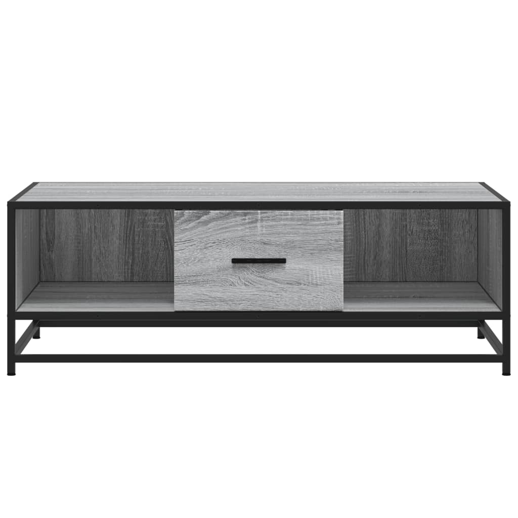 Table basse sonoma gris 100x57x35 cm bois d’ingénierie et métal - Tables basses