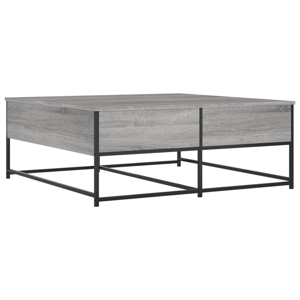 Table basse sonoma gris 100x99x40 cm bois d’ingénierie - Tables basses