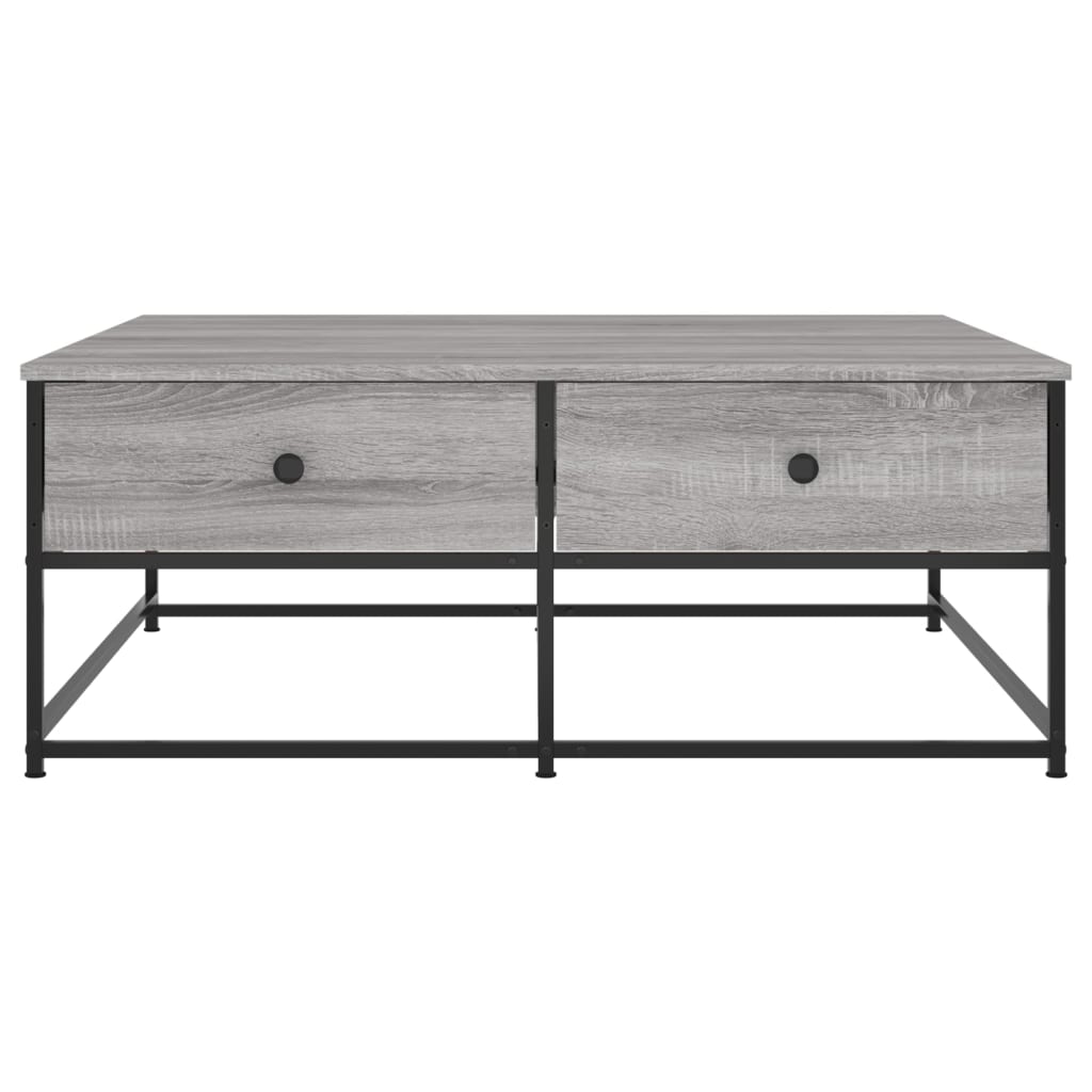 Table basse sonoma gris 100x99x40 cm bois d’ingénierie - Tables basses