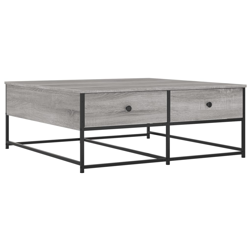 Table basse sonoma gris 100x99x40 cm bois d’ingénierie - Tables basses