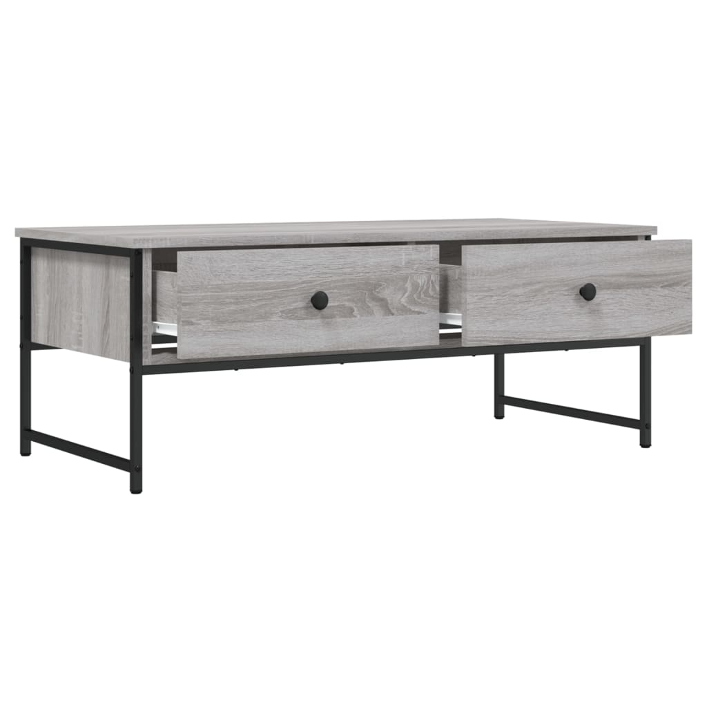 Table basse sonoma gris 101x49x39,5 cm bois d’ingénierie - Tables basses