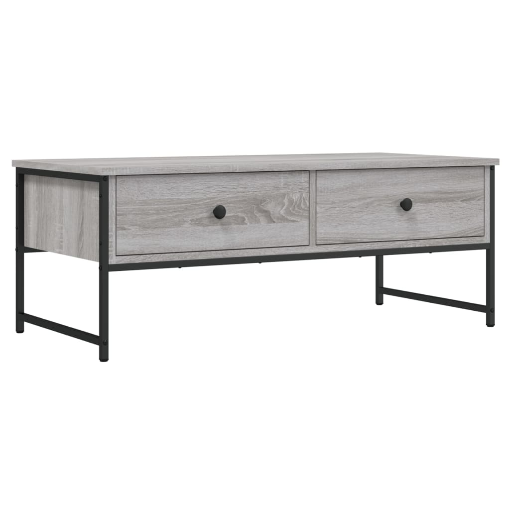 Table basse sonoma gris 101x49x39,5 cm bois d’ingénierie - Tables basses