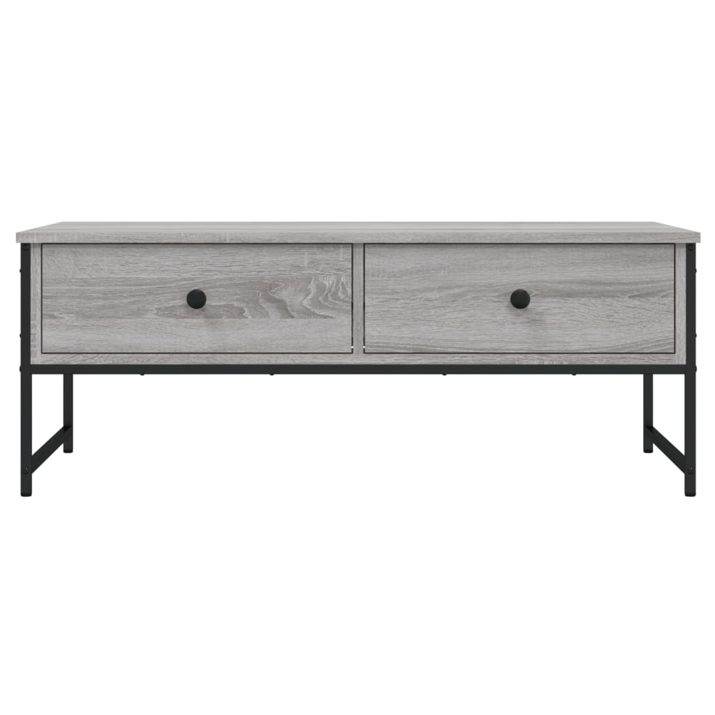 Table basse sonoma gris 101x49x39,5 cm bois d’ingénierie - Tables basses