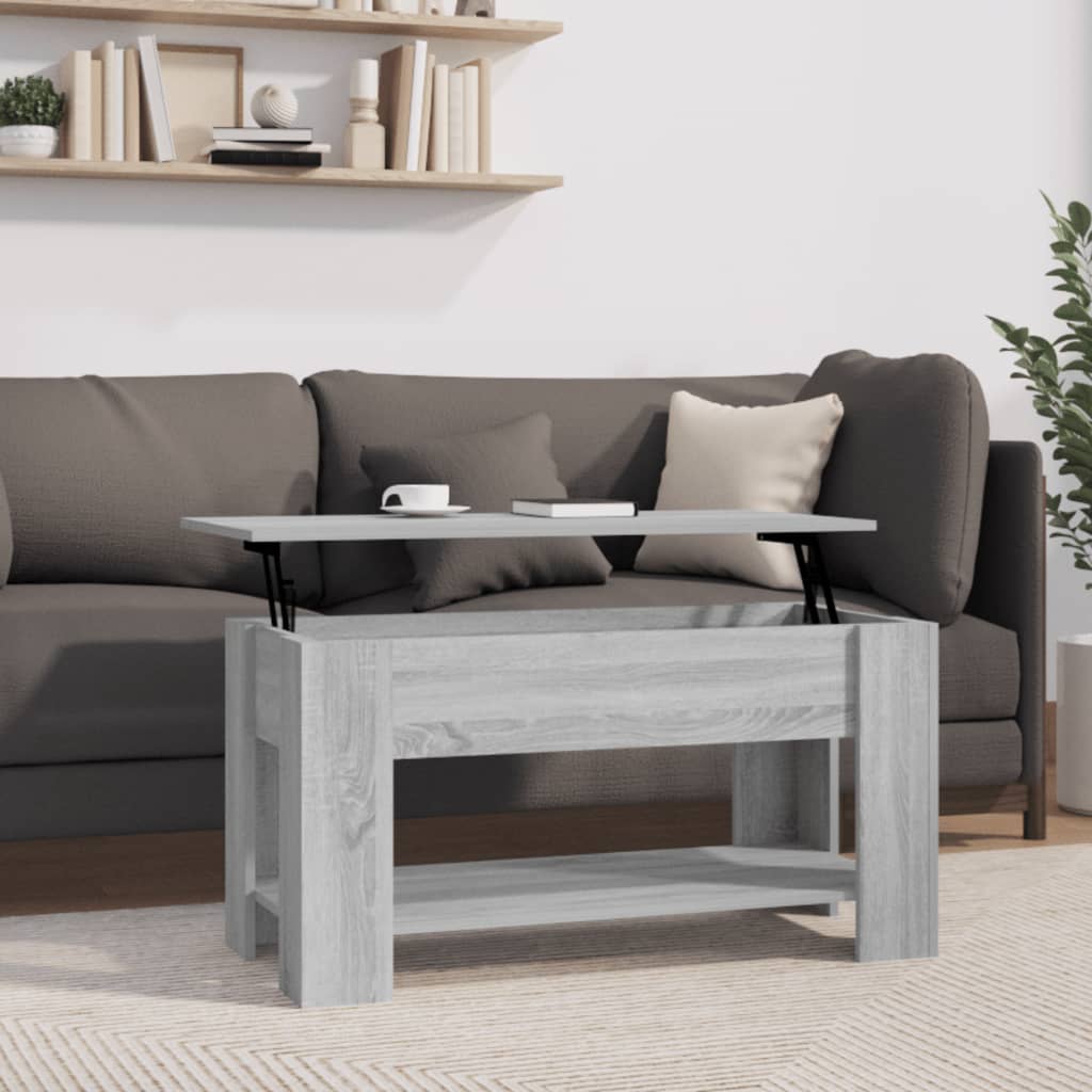 Table basse Sonoma gris 101x49x52 cm Bois d’ingénierie - Tables basses