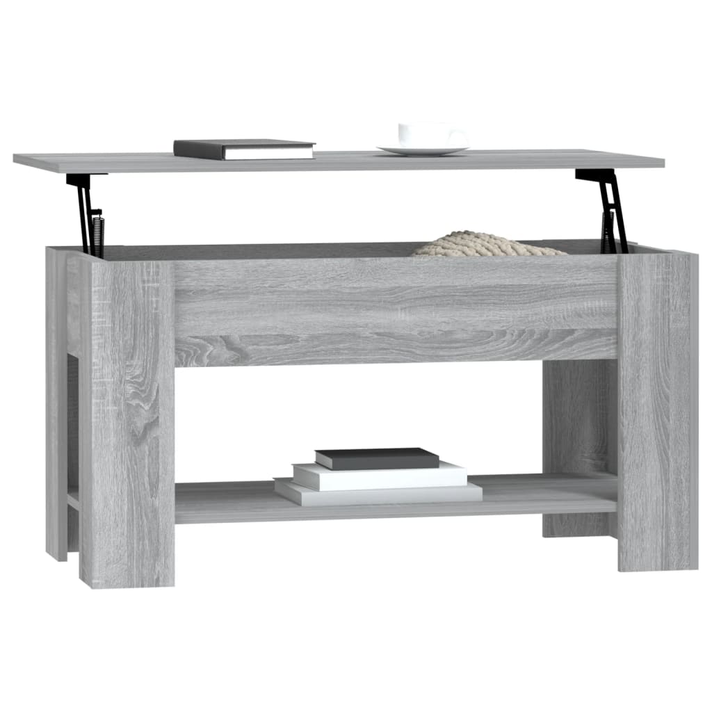 Table basse Sonoma gris 101x49x52 cm Bois d’ingénierie - Tables basses