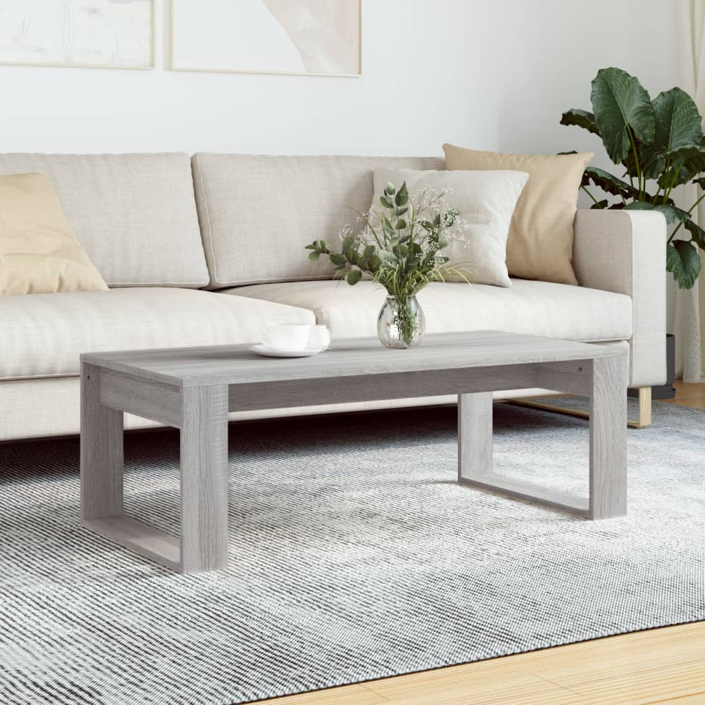 Table basse sonoma gris 102x50x35 cm bois d’ingénierie - Tables basses
