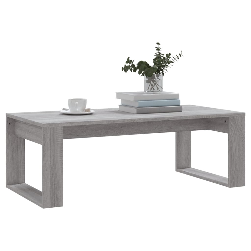 Table basse sonoma gris 102x50x35 cm bois d’ingénierie - Tables basses
