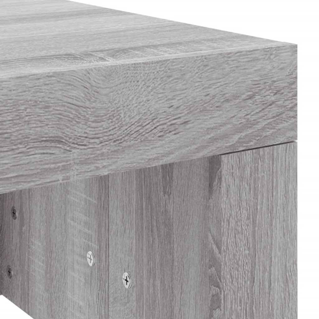 Table basse sonoma gris 102x50x36 cm bois d’ingénierie - Tables basses
