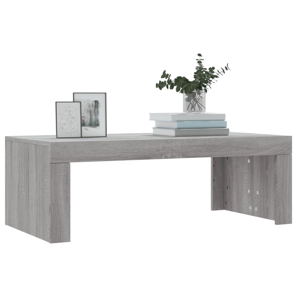 Table basse sonoma gris 102x50x36 cm bois d’ingénierie - Tables basses