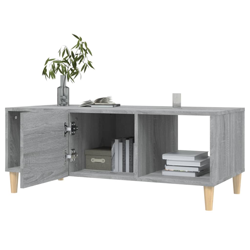 Table basse sonoma gris 102x50x40 cm bois d’ingénierie - Tables basses