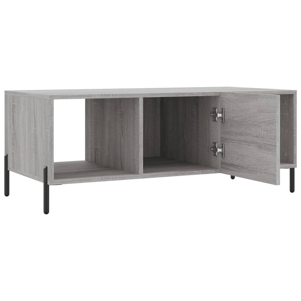 Table basse sonoma gris 102x50x40 cm bois d’ingénierie - Tables basses