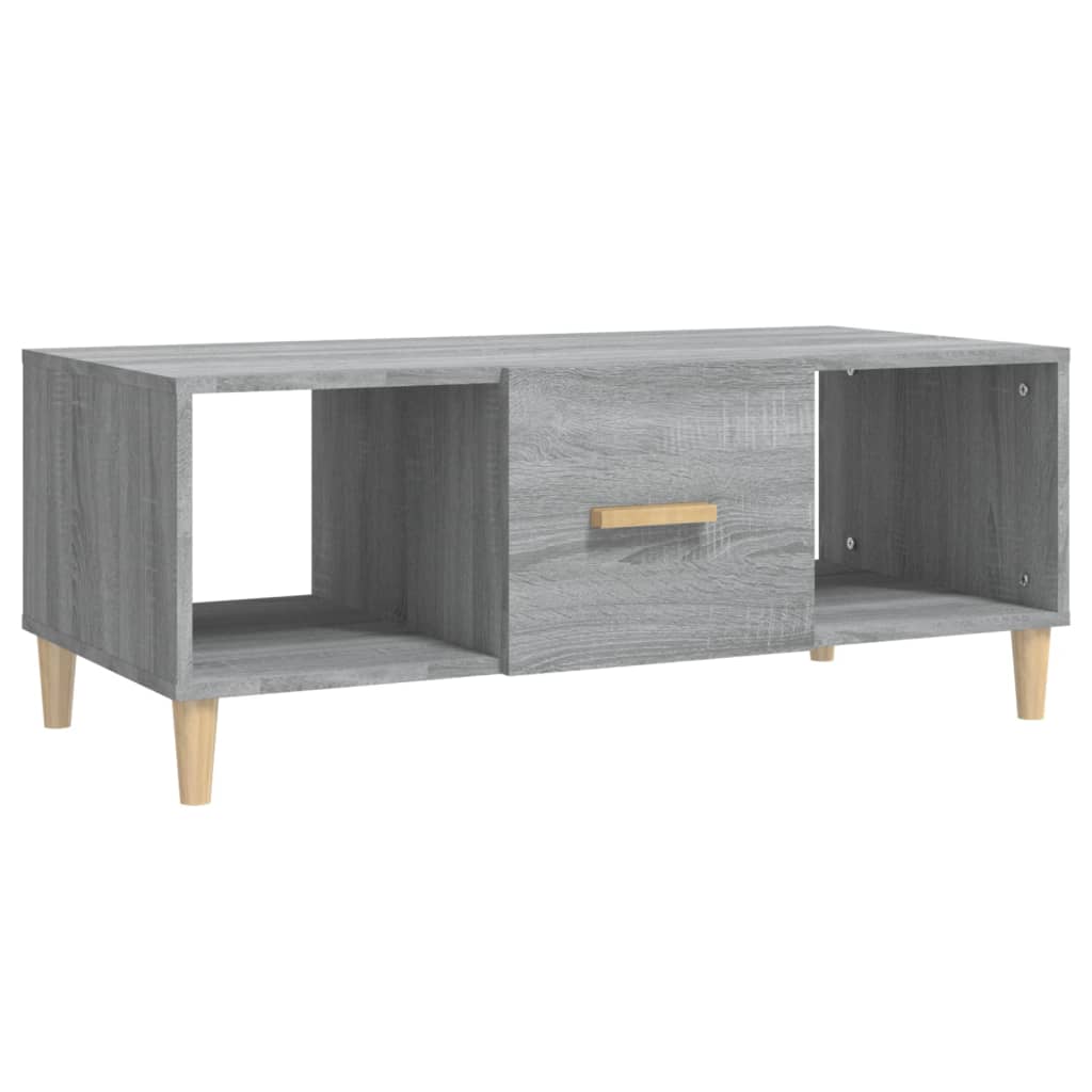 Table basse sonoma gris 102x50x40 cm bois d’ingénierie - Tables basses