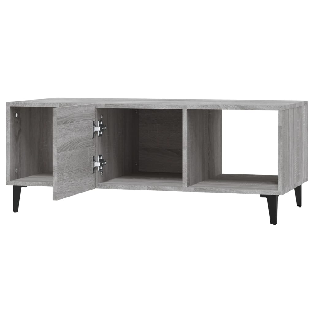 Table basse sonoma gris 102x50x40 cm bois d’ingénierie - Tables basses