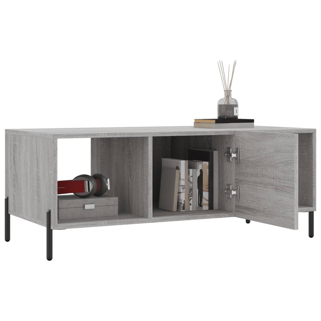 Table basse sonoma gris 102x50x40 cm bois d’ingénierie - Tables basses